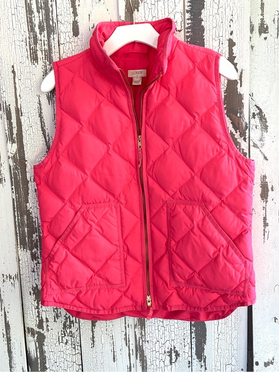 J. Crew Jackets & Blazers - J. CREW Salmon Pink Excursion Puffer Vest Concealed Snap Pockets M